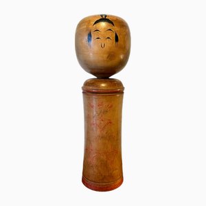 Muñeca Naruko Kokeshi japonesa grande tallada a mano, años 50