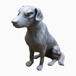 Large Antique Cast Iron Statue of a Hunting Dog