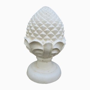 Large French Cast Iron Pine Cone Garden Ornament