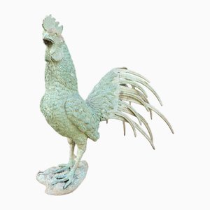 Antique Bronze Statue of a Rooster