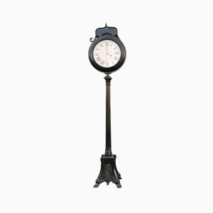 Vintage Double Sided Standing Station Clock