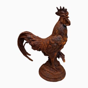 Statua raffigurante un gallo in ghisa