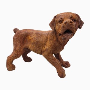 Scultura in ghisa di cane