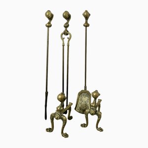 Outils Arts and Crafts pour Cheminée Gothique, Set de 5