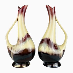 Mid-Century Ceramic Vases from Bay Keramik, West Germany, 1960s, Set of 2