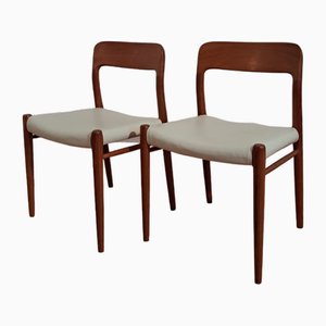 Sillas de comedor de Niels O. Møller para JL Møllers Møbelfabrik, años 70. Juego de 2