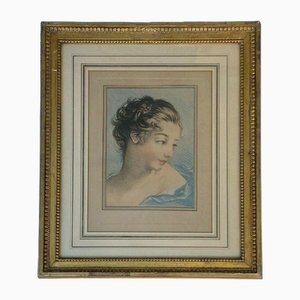 Mignon-Massart, A Woman, 18th Century, Engraving, Framed