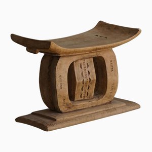 20th Century Wabi Sabi West African Hand Carved Hardwood Stool, 1970s