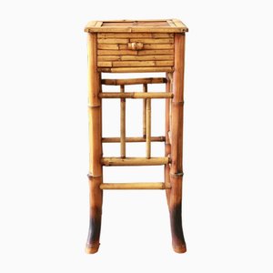 Vintage Bamboo Entryway Table / Console, Italy, 1970s