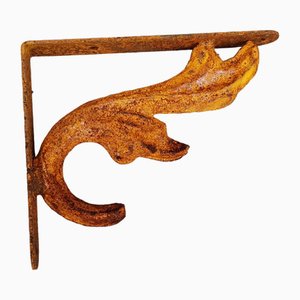 Cast Iron Shelf Bracket Shelf Support with Bird, Set of 2