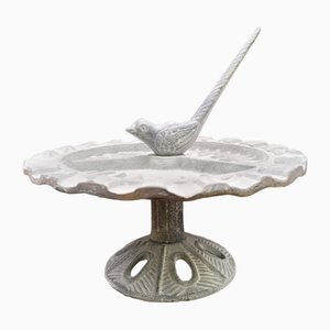 Cast Iron Bowl with Bird Sundial