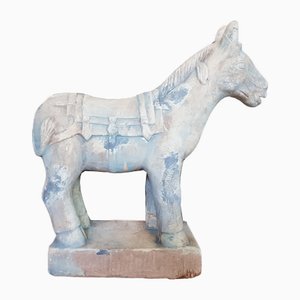 Grande cavallo cinese in terracotta