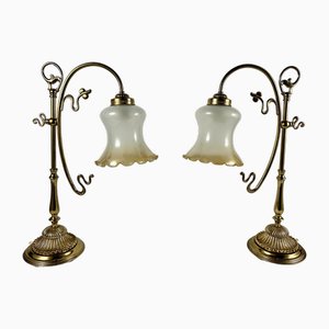 Vintage Bedside Lamps Floral Home Lighting, Set of 2