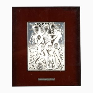 Salvador Dali, Tre Grazie, 1977, Bassorilievo in argento