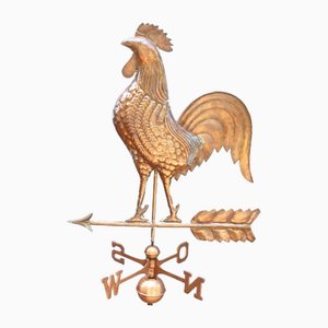 Banderuola in rame con ornamento a forma di gallo