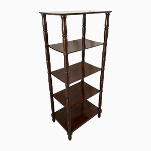 William IV Mahogany Freestanding Five Tier Whatnot, 1830s