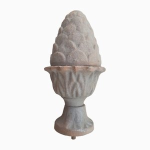 Large Cast Iron Pine Cone Post Head Architectural Ornament