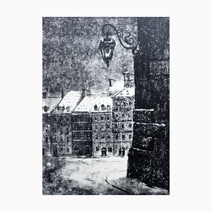 Aleksander Soltan, Varsovia: The Old Town Square, Litografía sobre papel, 1961