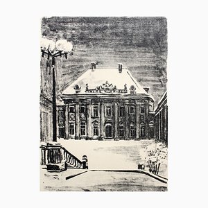 Aleksander Soltan, Varsovia: El palacio con techo de cobre, Litografía sobre papel, 1961