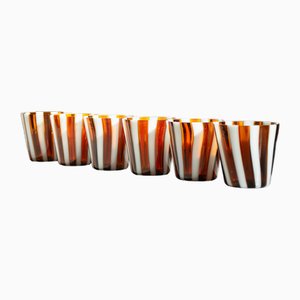 Short Drinking Glasses in Murano Glass by Mariana Iskra, Set of 6