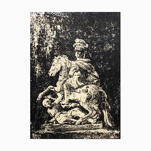 Aleksander Soltan, Varsovia: La estatua de Sobieski, Litografía sobre papel