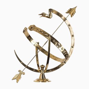 Meridiana classica in ottone dorato