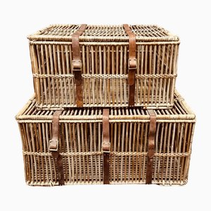 Classic Wicker Basket Travel Case