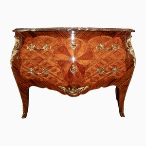 Louis XV Style Commode in Marquetry, 1900s