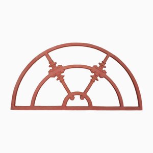Antique Gothic Half-Round Cast Iron Window Frame