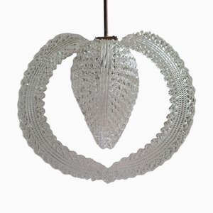 Lámpara de techo Mid-Century de cristal de Murano de Barovier & Toso, años 40
