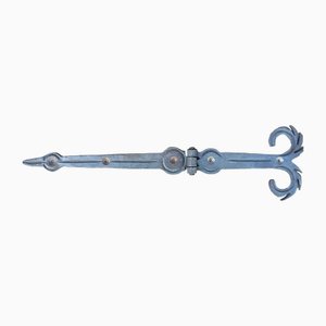 Large Antique Gothic Wrought Iron Door Hinge