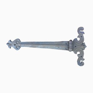 Cerniera grande antica in ferro battuto