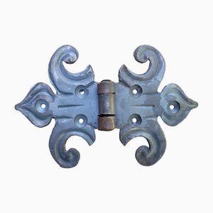 Large Antique Gothic Wrought Iron Door Hinge