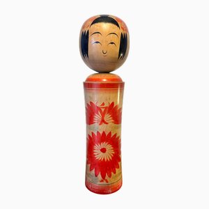 Handgeschnitzte japanische Vintage Naruko Kokeshi Puppe, 1950er