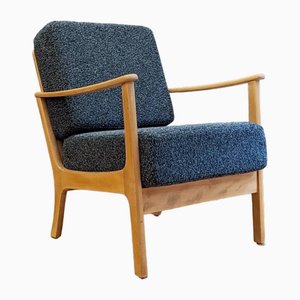 Chaise Mid-Century avec Structure en Hêtre