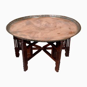 Oriental Islamic Engraved Copper Table Tray, 1930s