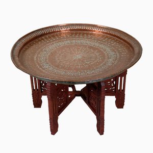 Oriental Islamic Engraved Copper Table Tray, 1930s