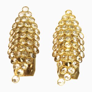 Vintage Kristall Wall Lamps, 1970s, Set of 2