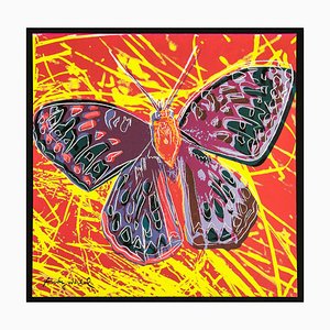 Después de la litografía en offset 'Butterfly' de Andy Warhol, años 80, Ink & Paper, años 80, Ink & Pencil & Paper