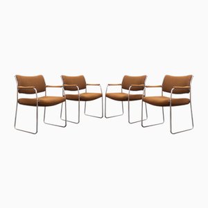 Vintage Armchair with Metal Frame and Teak, 1960s