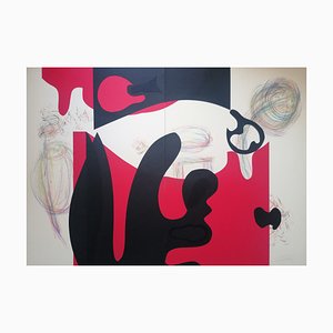 Stefano Mazzolini, Farfy, 2023, Collage & Pastel on Paper