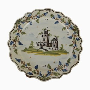 Piatto in maiolica di manifattura pavese