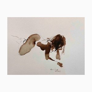 Serhiy Reznichenko, Nude Sketch, 21st Century, Watercolor