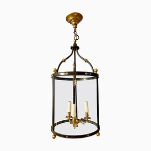 Empire Gilt Brass and Patinated Bronze Lantern, 1890s