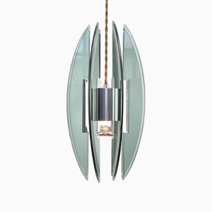 Italienische Space Age Hängelampe aus Acrylglas, 1970er