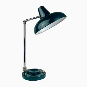 Lampada da scrivania industriale in metallo verde, Italia, anni '60
