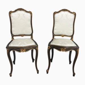 Antike französische Boudoir Stühle, 1880, 2er Set
