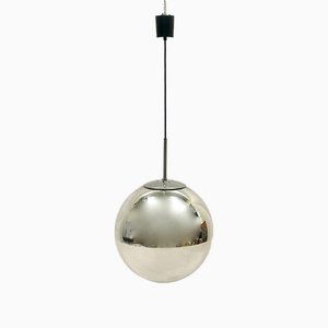 Large Mirror Glass Globe Pendant Lamp from Glashütte Limburg, 1970s