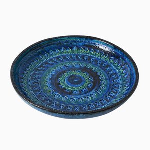 Large Rimini Blu Bowl by Aldo Londi for Bitossi, 1960s