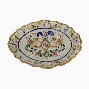 Oval Tray in Majolica